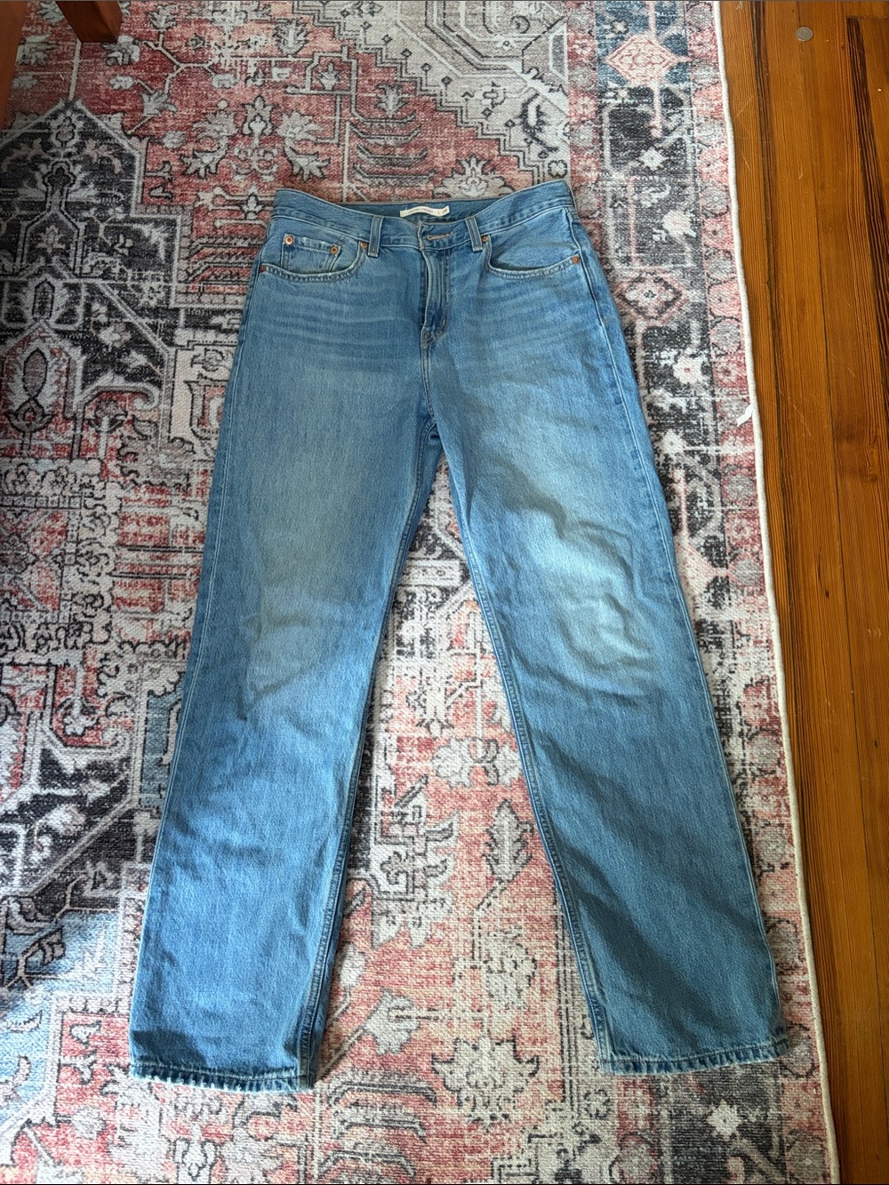 Levi's Light Blue Denim Straight Jeans